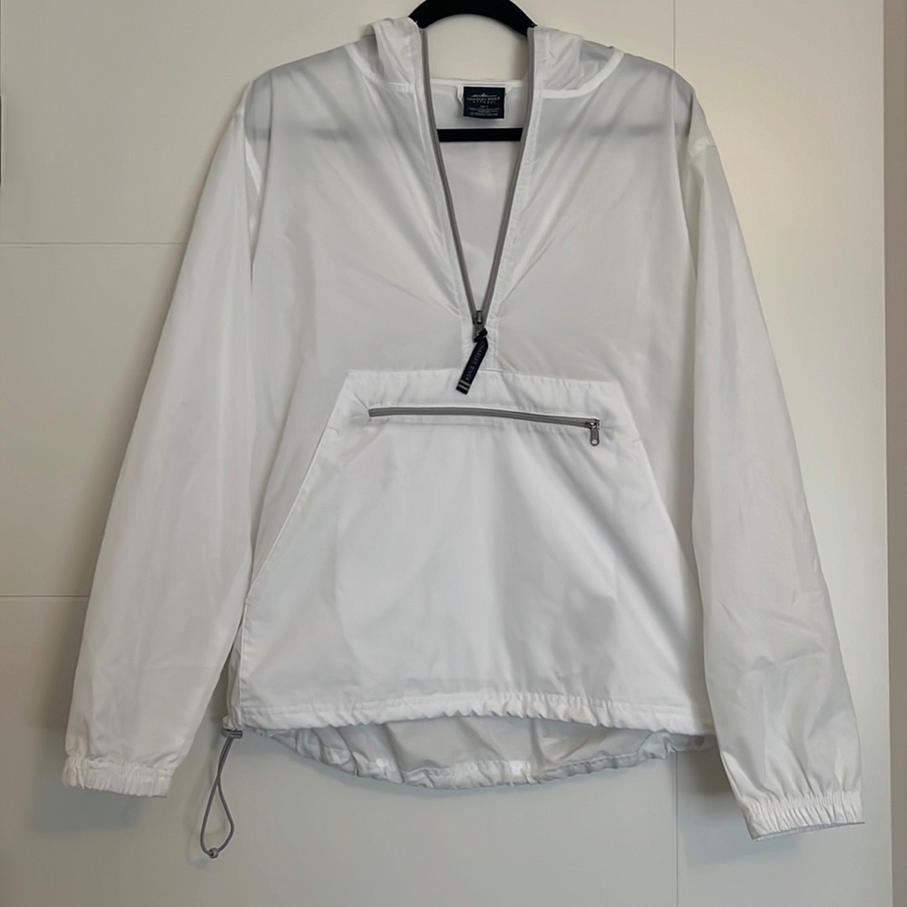 White Rain Jacket with Hood